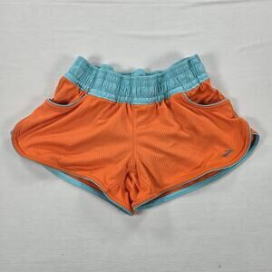 Brooks Orange Mesh Lined Chaser Athletic Running Shorts Women's Size Medium